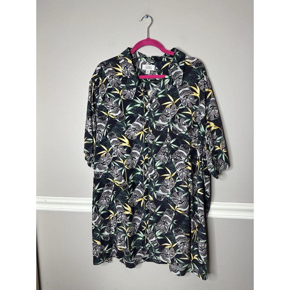 Tiki Polenisian Hawaiian shirt men's‎ size 3XL  Big & Tall Tropical Travel